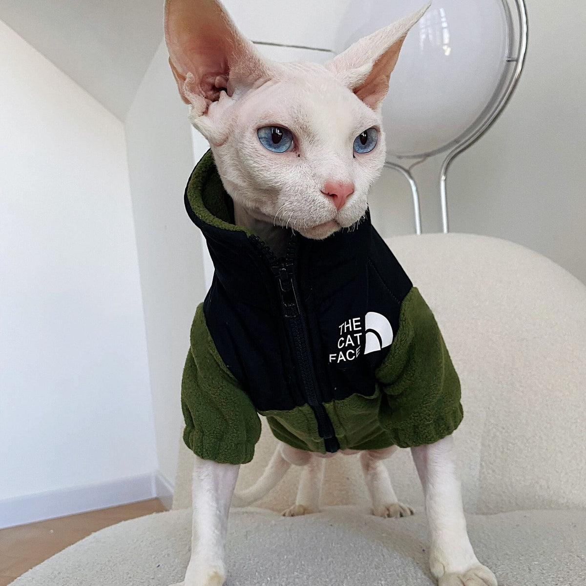 the cat face fleece jacket