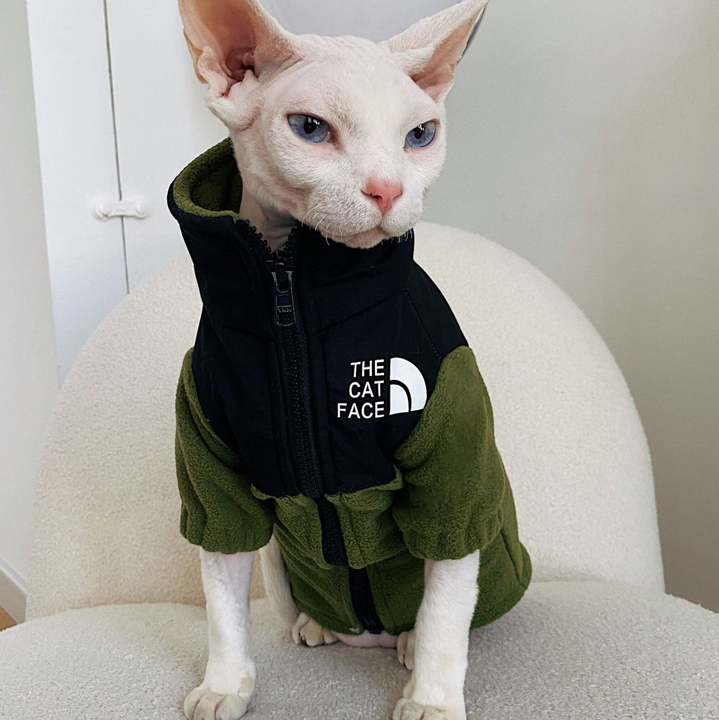 the cat face fleece jacket