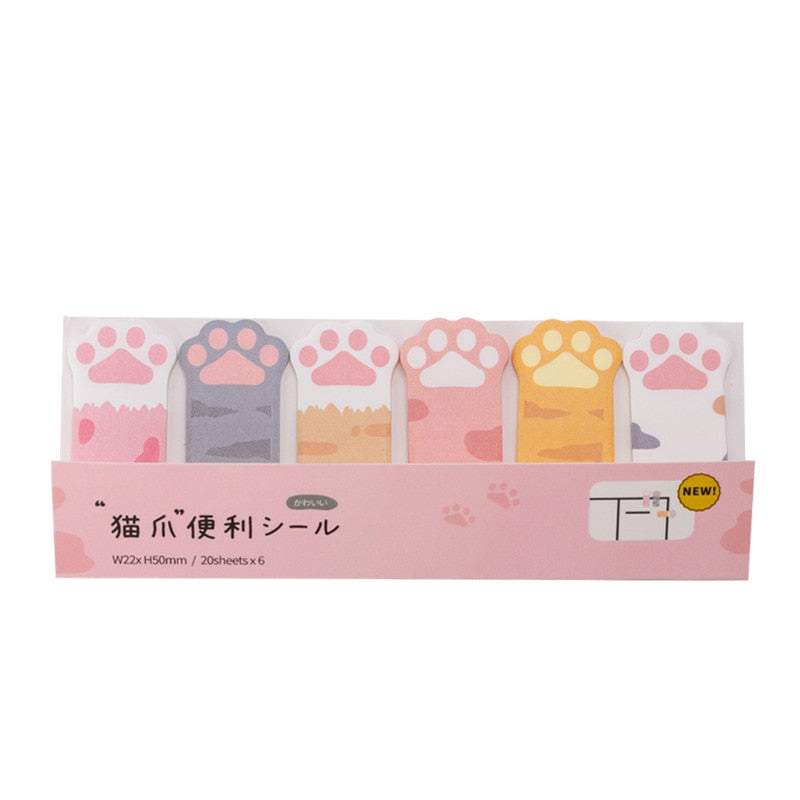 cat paw sticky notes