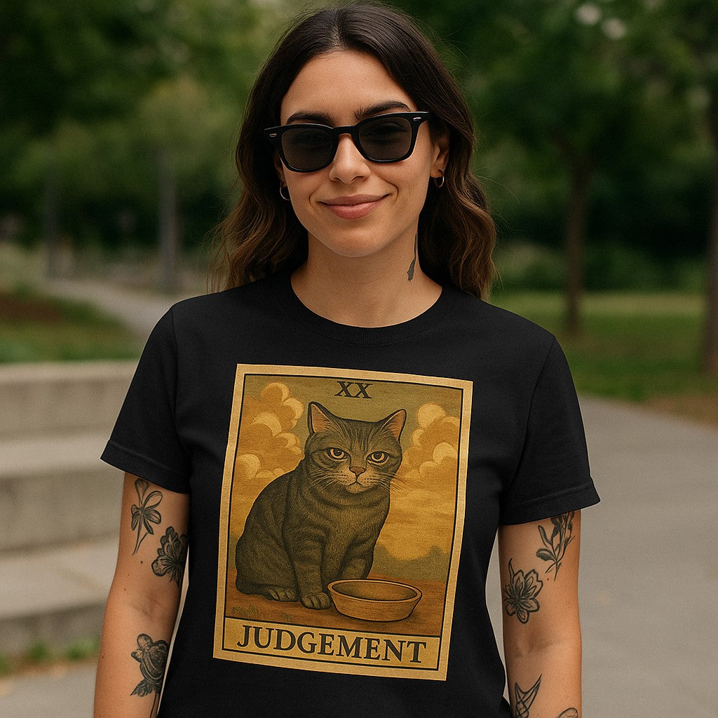 judgement cat t-shirt