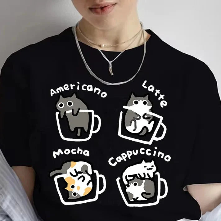 coffee & cats t-shirt