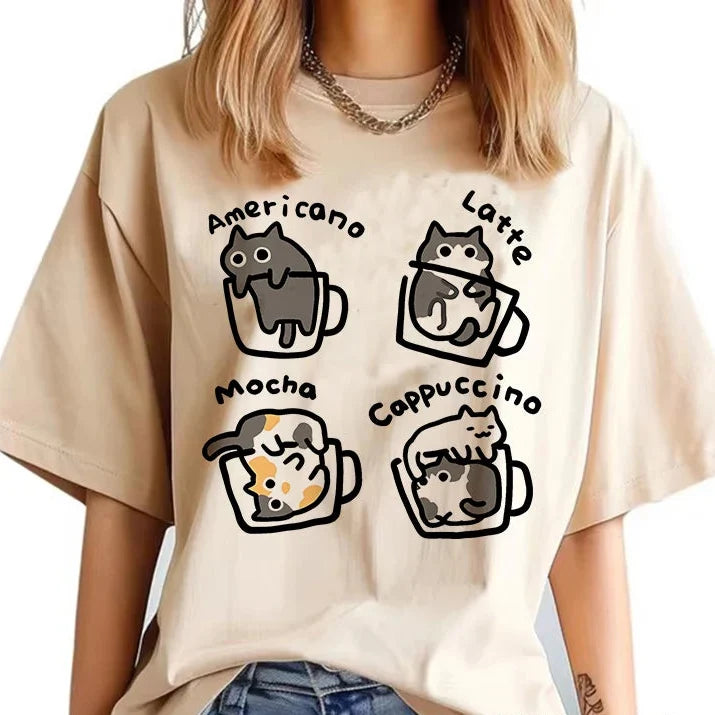 coffee & cats t-shirt