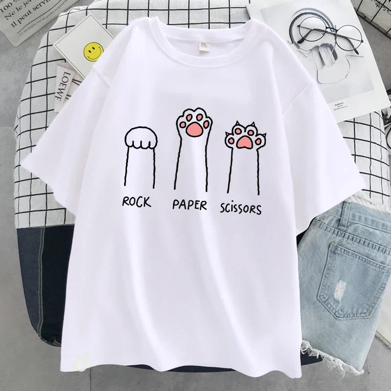 rock paper paws t-shirt