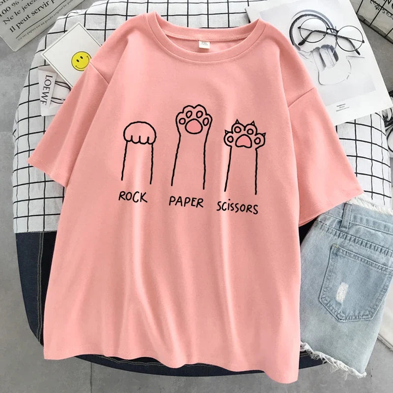 rock paper paws t-shirt