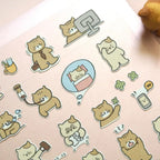 cat daily life paper sticker set