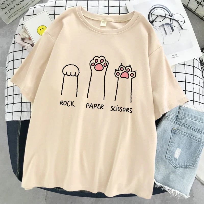 rock paper paws t-shirt