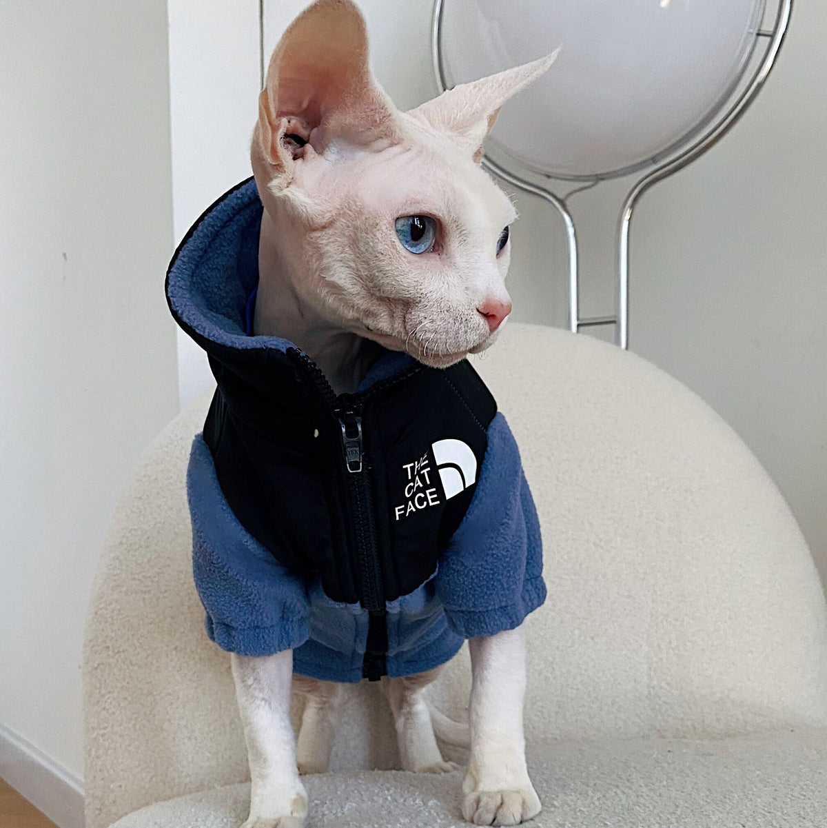 the cat face fleece jacket