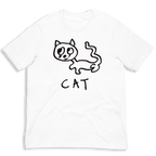 extremely well-drawn cat t-shirt
