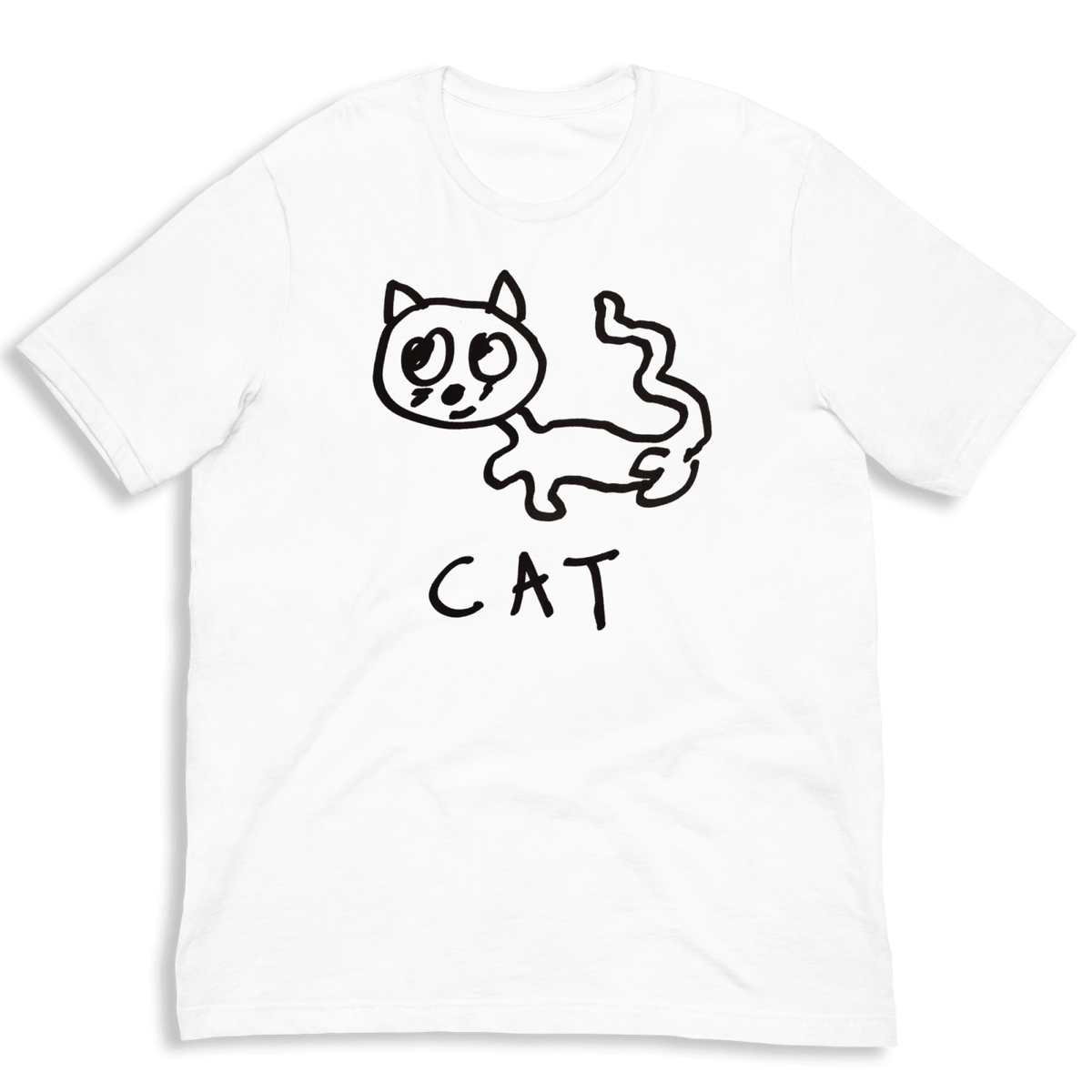 extremely well-drawn cat t-shirt