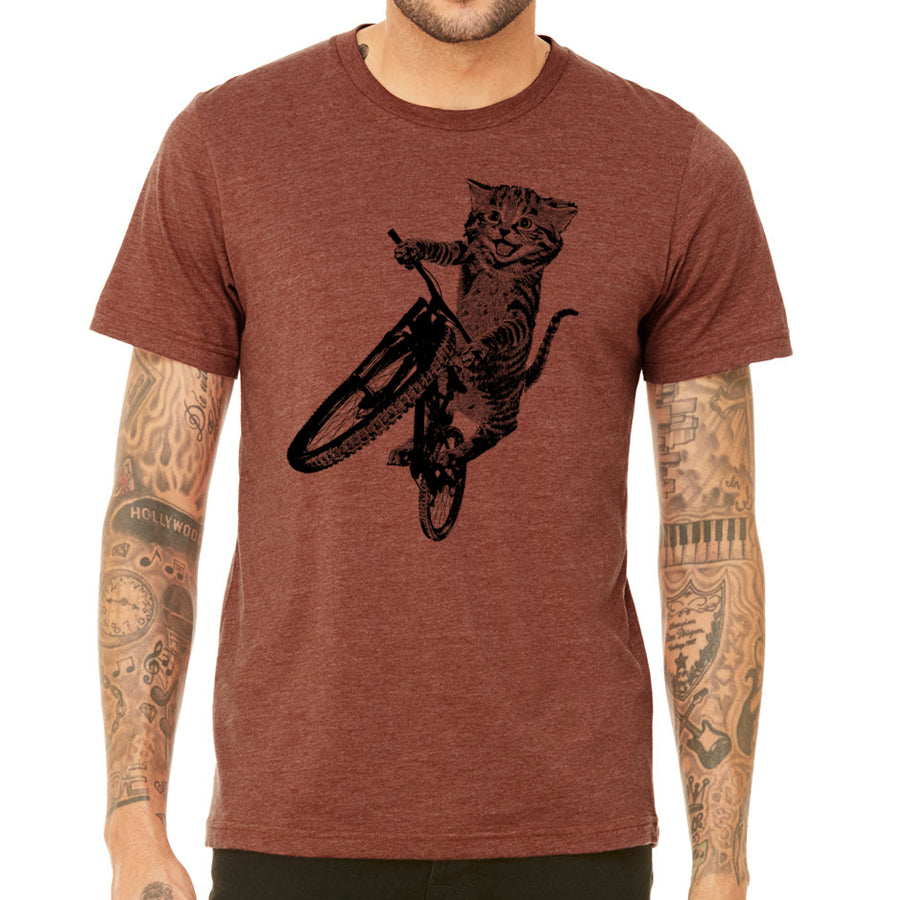 biker cat t-shirt