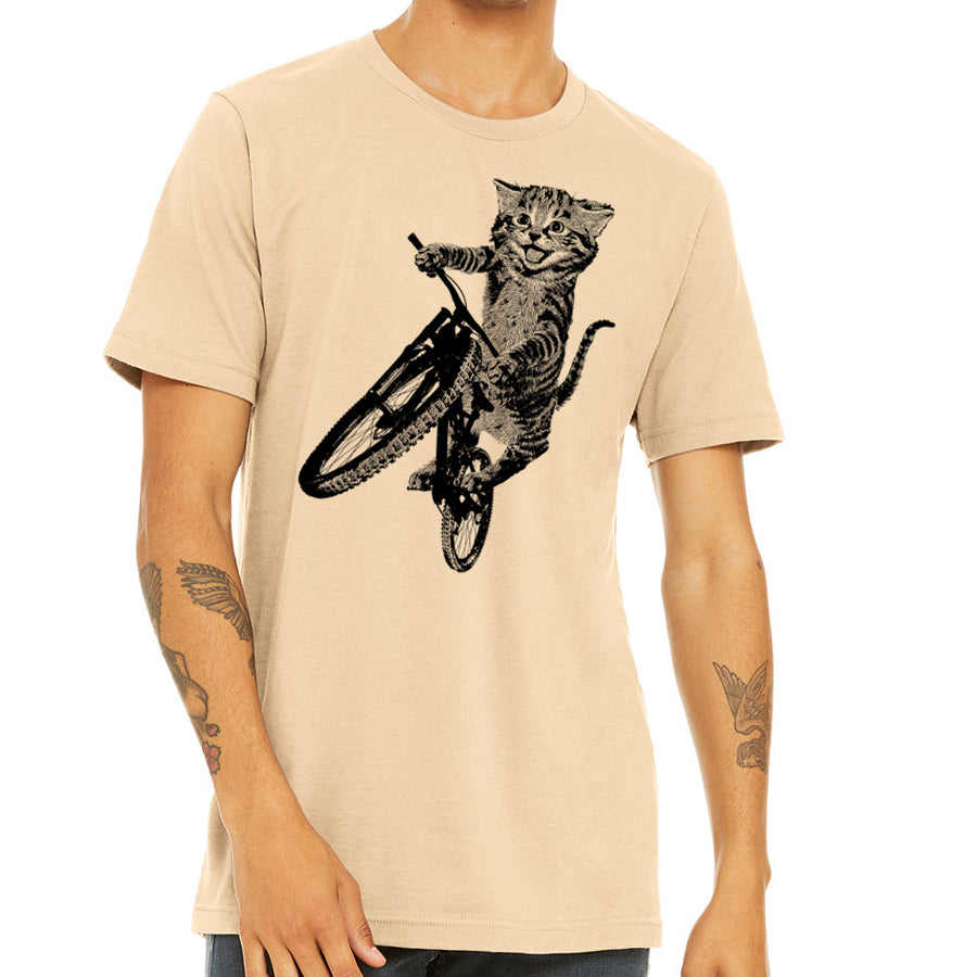 biker cat t-shirt