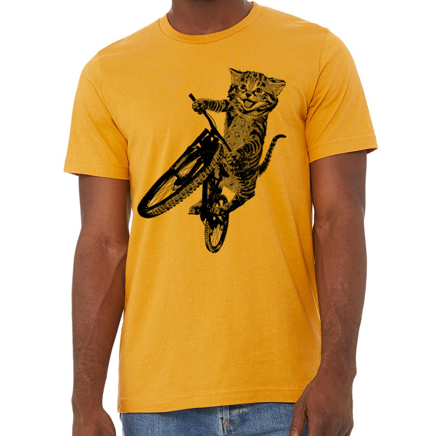 biker cat t-shirt