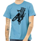 biker cat t-shirt