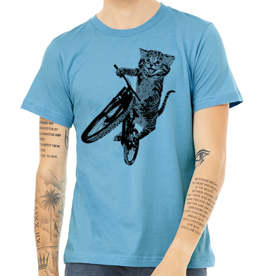 biker cat t-shirt
