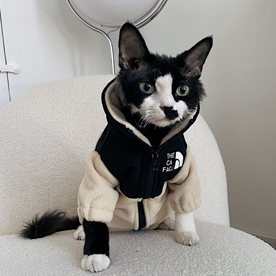 the cat face fleece jacket