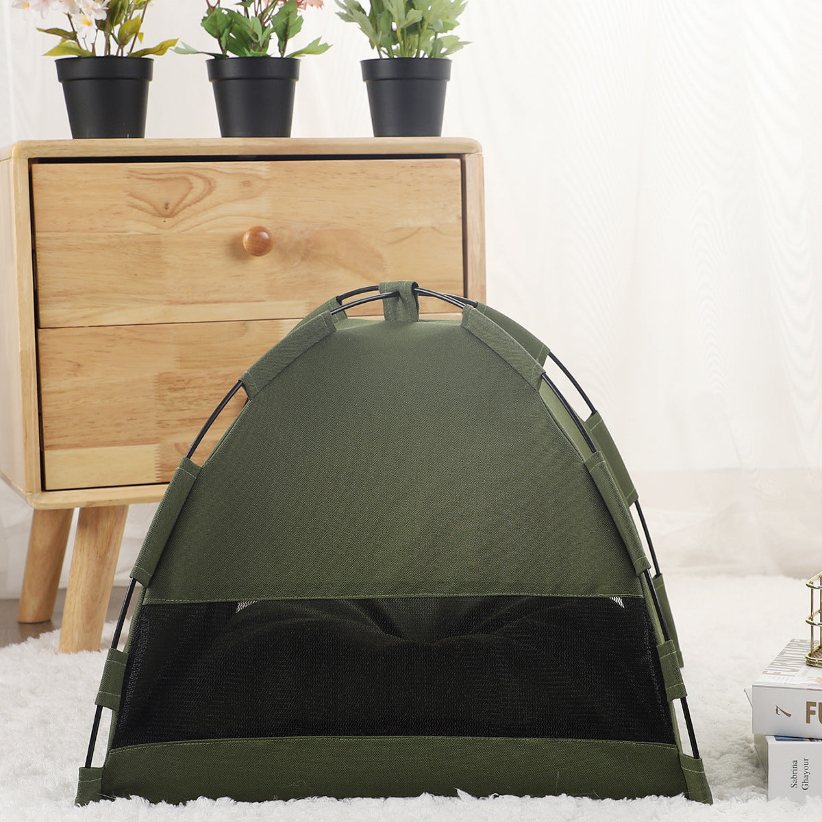 cat canvas tent bed