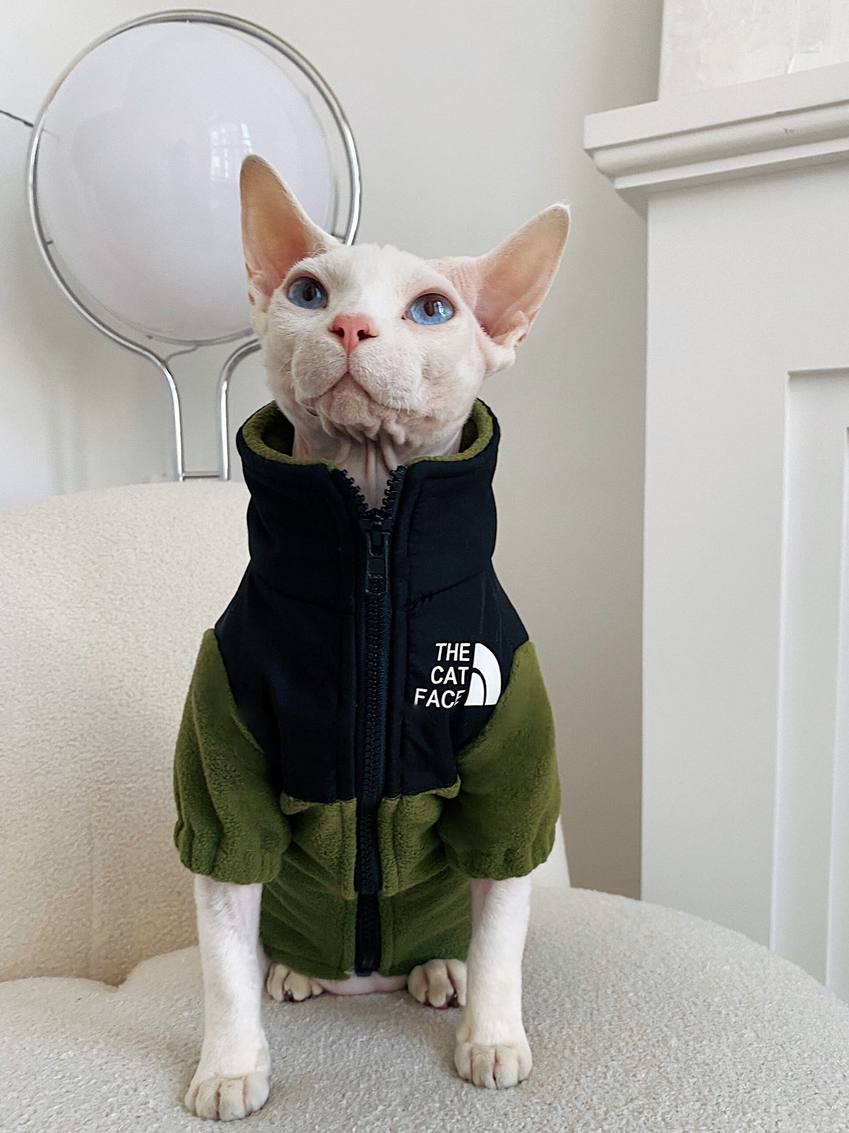 the cat face fleece jacket