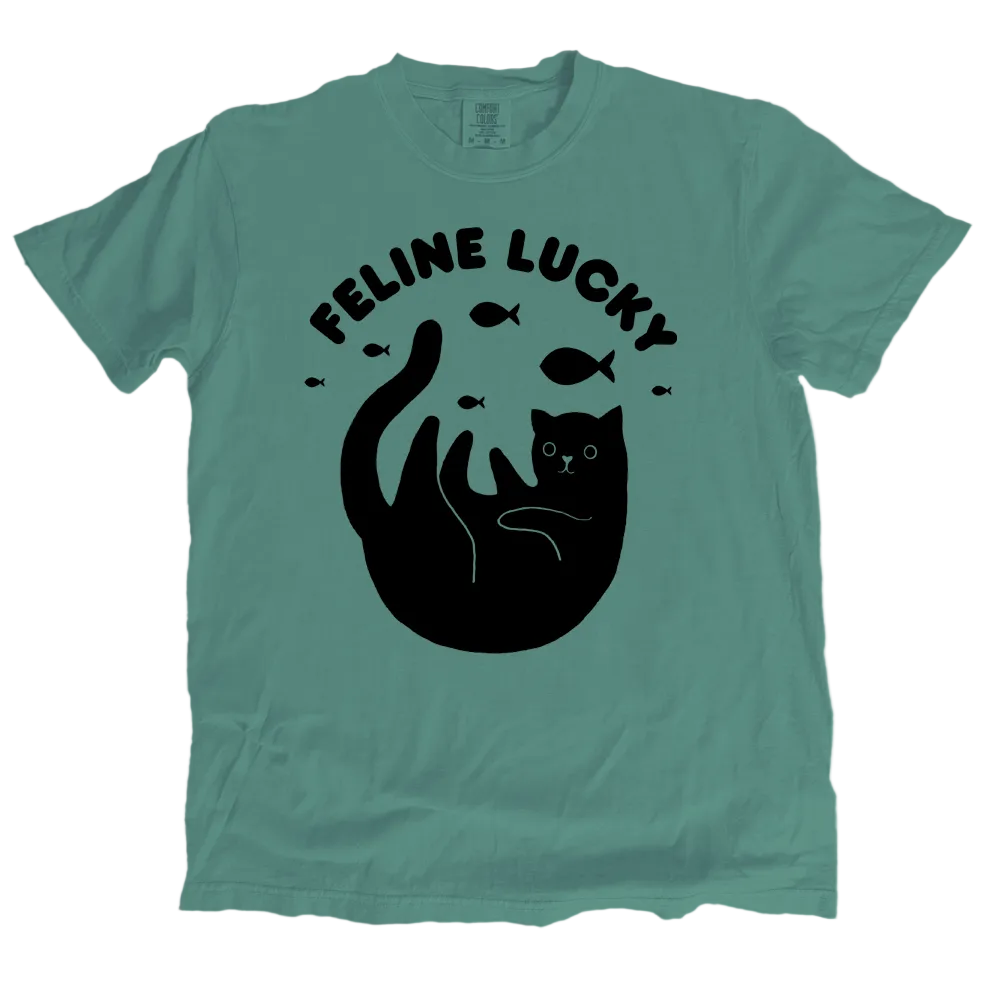 feline lucky t-shirt