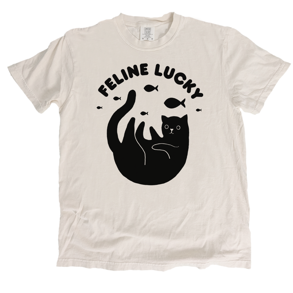 feline lucky t-shirt