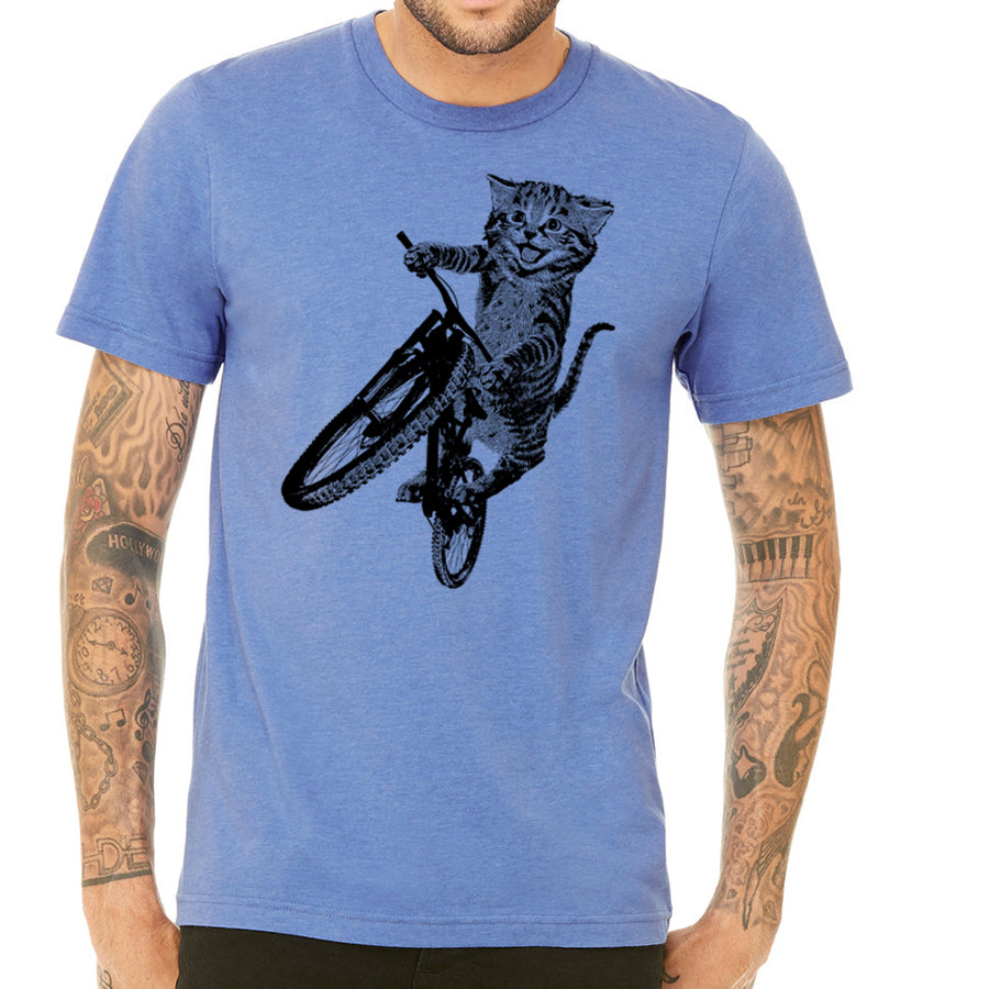 biker cat t-shirt