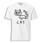 extremely well-drawn cat t-shirt