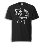 extremely well-drawn cat t-shirt